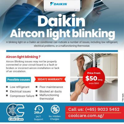 Daikin Aircon Light blinking