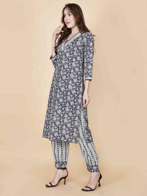 Elegant 3 Piece Suit Navy Blue by Pretty Lady