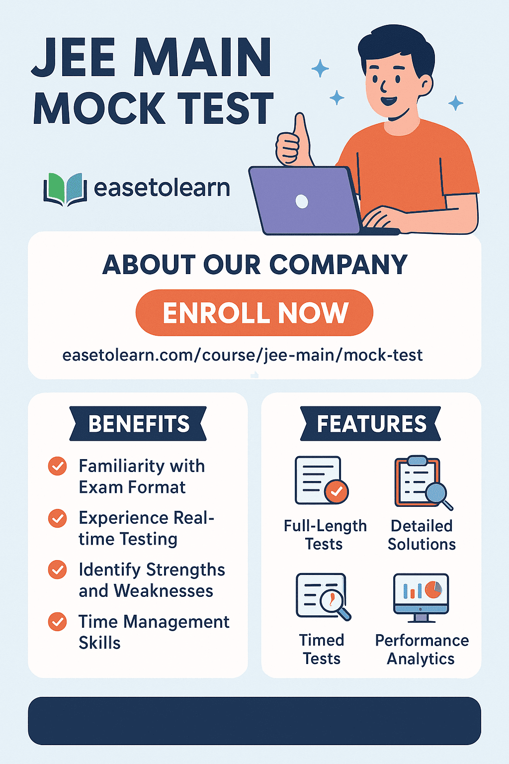 Crack JEE Main - Take Realistic Mock Tests at EaseToLearn!