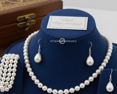 Elegant Single Layer Pearl Necklace Set - Hyderabad Other