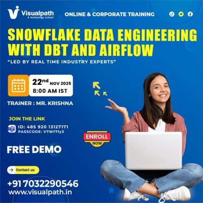 Snowflake data engineering with DBT and airflow Online Free Demo