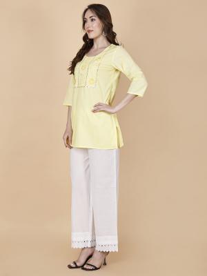 Short Kurta Yellow by Pretty Lady
