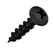 100 Pack #6 x 3/4 Coarse Deep Thread Pan Head Screws Black Phosphate - Wood MDF - Irvine - US"