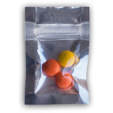 50 pcs Clear/Silver Mylar 2 x 3" Flat Food Pouch Zip Lock Smell Proof Bags"