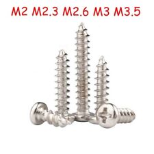 100pc M2 M2.3 M2.6 M3 M3.5 Round Head Phillips Pan Head Self Tapping Wood Screws - Ontario - US