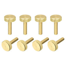 Knurled Thumb Screws, M4x16mm Flat Brass Bolts Grip Knobs Fasteners 8Pcs - CN