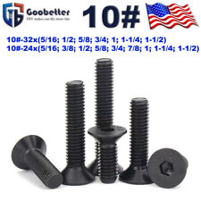 10#-32/24 Flat Head Hex Socket Cap Screws Bolts Alloy Steel Grade 10.9 DIN 7991 - Ontario - US