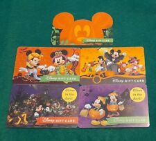 DISNEY GIFT CARDS 5x Halloween (2 glow in the dark) NO CASH VALUE
