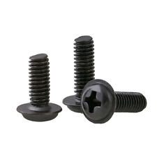 M2 M3 M4 Black Carbon Steel Flanged Phillips Cross Button Head Machine Screws - CN
