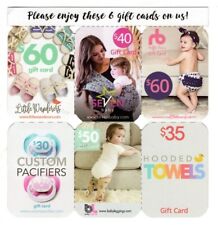 $275 Baby Gift Cards Little Wanderers Ruffle Buns Hooded Towels Custom Pacifiers