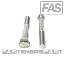 (10) 3/8-24x2-1/2 Stainless Steel Hex Cap Screws PT Hex Bolts (UNF) FINE THREAD - Bonaire - US