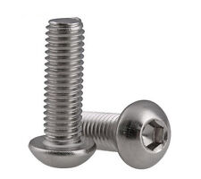 M6 M8 M10 *8-100mm 316 stainless Steel Round Hex Socket Button head Screws Bolt - CN