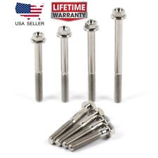 Titanium M6 Hex Flange Head Bolts 10,15,20,25,30,35,40,45,50,55,60 mm x 1.00mm - Irvine - US