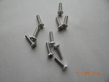ALUMINUM FLAT HEAD SLOTTED MACHINE SCREWS. 1/4-20 x 1 10 PCS. NEW - Gaines - US"