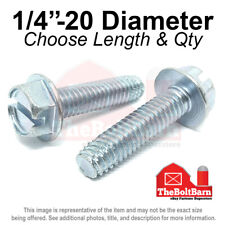 1/4-20 Slotted Hex Washer Head Type F Thread Cutting Screws (Pick Length & Qty) - Cleveland - US
