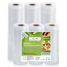 Vacuum Sealer Bags Rolls 3 Packs 8 X16.5' And 3 Packs 11" X16.5' Food Sealer S"