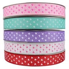 Crafting Ribbon Accessories Printed Heart Designs Use For DIY Making Arts Crafts
