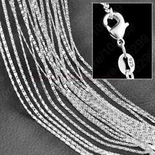 1PCS 925 Silver Flat S Chain Pendant Necklace Accessorie Jewelry Necklace