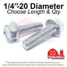 1/4-20 Grade 5 Serrated Hex Flange Screws Frame Bolts Zinc (Pick Length & Qty) - Cleveland - US"