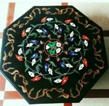 18 Black Marble Table Top Center Coffee Inlay Fine Stone Lapis Handmade o96"