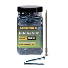 Blue Coated Pocket Hole Screws 2-1/2 Inch - 300PCS with 150MM Drive Bit - Lathrop - US