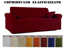 COPRIDIVANO COPRIPOLTRONA ELASTICIZZATO TINTA UNITA 1-2-3-4-POSTI DIVANOTTO EASY