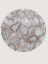 18 Agate Corner Table Top Natural stone Pietra Dura Handmade Work Home decor"