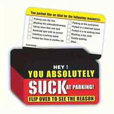 50 YOU ABSOLUTELY SUCK AT PARKING Bad Cards Fake Ticket Prank Joke Gag Gift