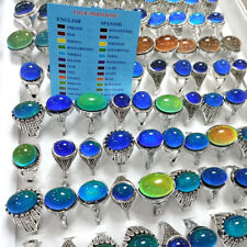 Wholesale 20 Mix Mood color change emotion alloy Silver Plate Rings Ring Jewelry
