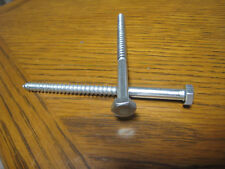 Screw Lag 1/4 x 4 Lg Bolt Hex Head Zinc Plate Wood Screws 100 pcs - Mechanicsville - US"