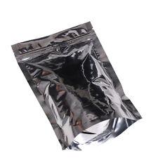 100pc Shiny Silver Metallic Mylar Stand Up Zip Lock Bags 16x24cm 6.25x9.5in