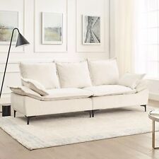 88.5 Comfy Sofa Couch, Sailboat Sofa Dutch Velvet 3-Seater Sofa Living Room - Fontana - US"