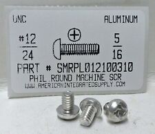 #12-24x5/16 Round Head Phillips Machine Screws Aluminum (50) - Detroit - US