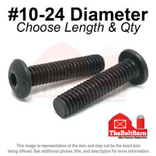 #10-24 Alloy Button Socket Head Cap Screws Bolts Black Oxide (Pick Size & Qty) - Cleveland - US