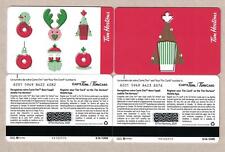 Tim Hortons 2021 NEW Christmas Gift Cards FD 102574 / FD 102575 s/n 6162