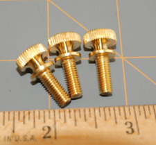 3 SOLID BRASS 10 - 32 X 1/2 Tool-less Thumb Screw lamps & telescope mounts - Fennville - US"
