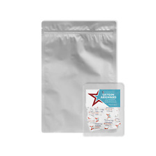PackFreshUSA 50 Pack Quart 7 Mil Seal-Top Mylar Bags + 300cc Oxygen Absorbers
