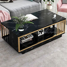 Coffee Table Metal Faux Marble Center Table For Home Pattern Modern Rectangular - Toronto - Canada