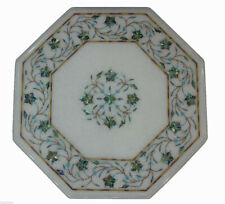 18x18" Marble Coffee Table Top Inlay Mosaic Floral Furniture Marquetry Decor"