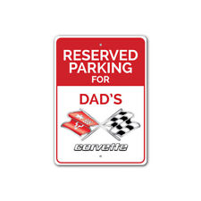 Reserved Parking Chevy Corvette Metal Sign Chevrolet Automotive Car Man Cave
