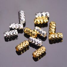 50pcs 6x3mm Tube Gold Silver Brass Metal Loose Beads Lot For Jewelry Making