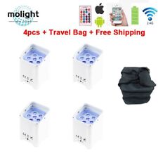 Wireless DMX Battery Led Uplights RGBWA UV 6*18W Smart DJ Par Wedding Uplighting - Los Angeles - US