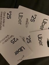 SPECIAL THIS MONTH! Total of 4 $25.00 UBER GIFT CARDS(Physical Card) for $122.00