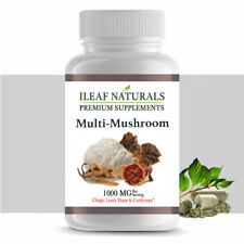 iLeafNaturals Multi Mushroom – Royalty Blend - 1000 MG - 60 Veggie Capsules - Toronto - Canada