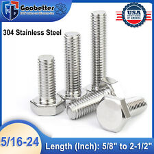 5/16-24 Hex Head Cap Screw Bolts 304 Stainless Steel Inch Length 5/8" to 2-1/2" - Ontario - US"