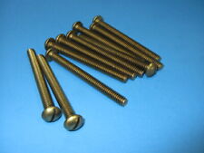 10 pcs 1/4-20 X 2-3/4" Machine Screws Round Slot Brass - Biddeford - US"