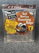 New Vintage 1971 E Z Foil Self Basting Roasting Bags Oven Safe #1887 Turkey