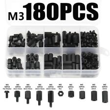 M3 PCB and Motherboard Screw Set 180 pcs Nylon Black Spec (SP-0670183) - UA