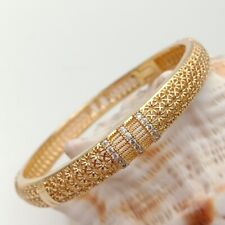Cubic Zirconia Pave Net Gold plated bangle bracelet 2021 Bohemian Jewelry