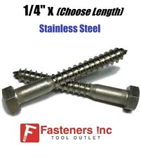 1/4 Stainless Steel Lag Screws Hex Head Lag Bolts - Select Length & Pkg Qty - Redding - US"